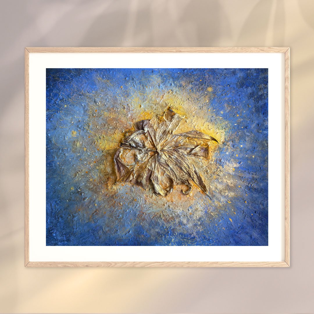 8×10 Golden Flower Art Print 8x10 Golden Flower Art Print