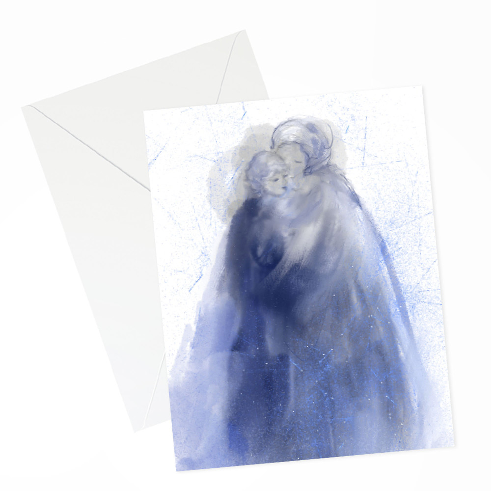 Mockup of greeting card.